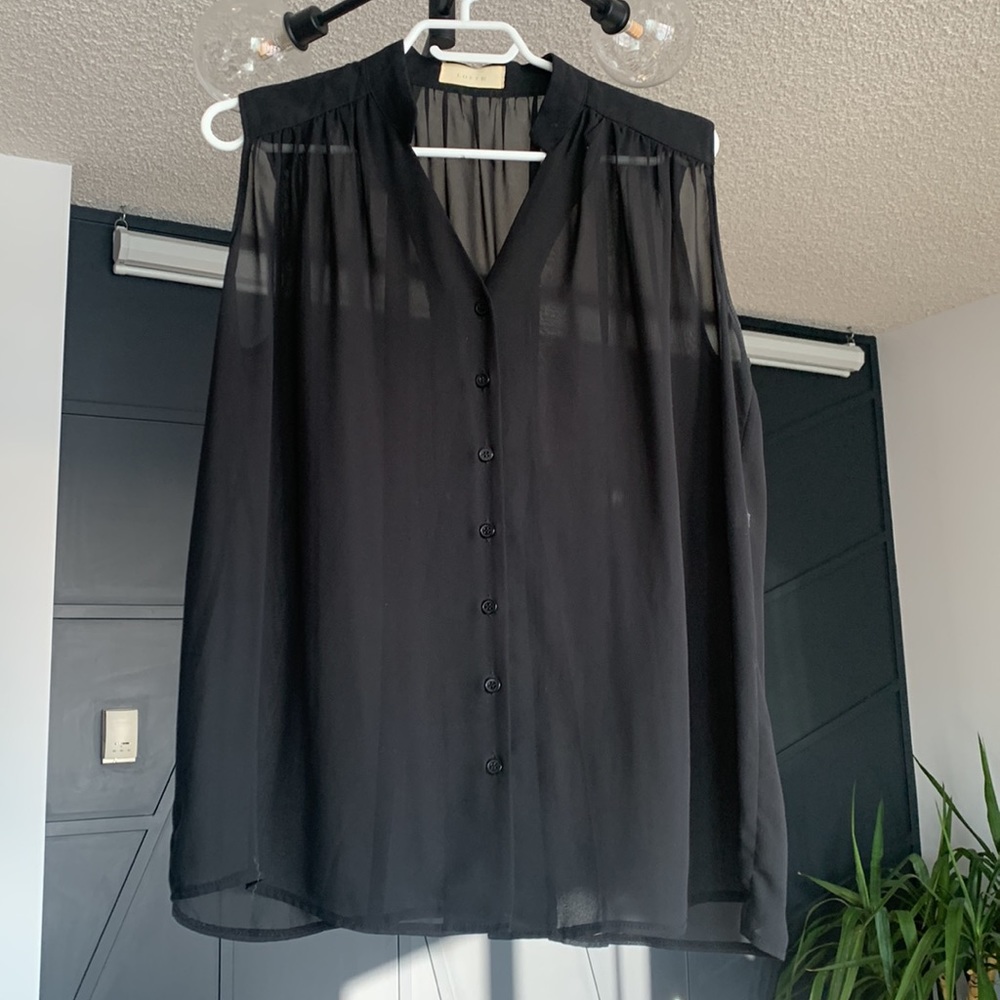 Oak & Fort Black Sheer Top - Picture 3 of 3